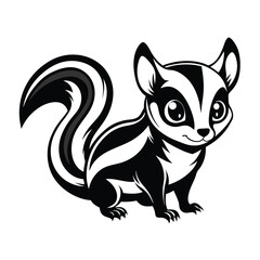 High contrast black and white abstract graphic design element isolated on white background