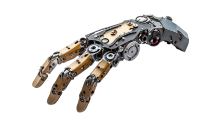 • A compact robot arm for home DIY projects, isolated on white background in HD 