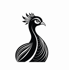 Stylized monochromatic illustration of an object isolated on white background