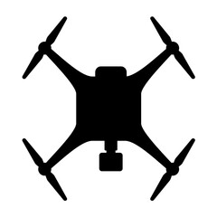 Drone icon Silhouette. Vector image
