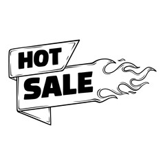 vector line art hand drawn illustration of a tag label hot sale