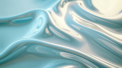 Fototapeta premium Glossy Surface in Icy Blue and Pale Silver with Gentle Reflective Glow
