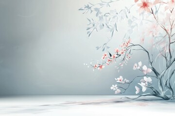 Light-filled, soft-focus floral backdrop