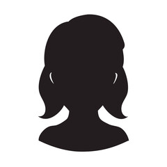 A Girl head silhouette vector stock illustration