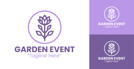 Modern Lilac Garden Event Logo for Stylish Branding and Event Promotion