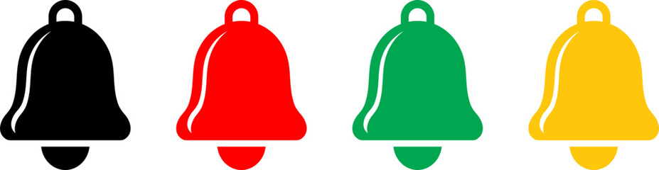 Filled Notification Bell Icon, Solid Social Media Alert Symbol, A modern filled bell icon, ideal for notification or alert indicators on social media, web, or mobile applications. Vector illustration.