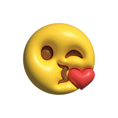 3D Kissing Emoji