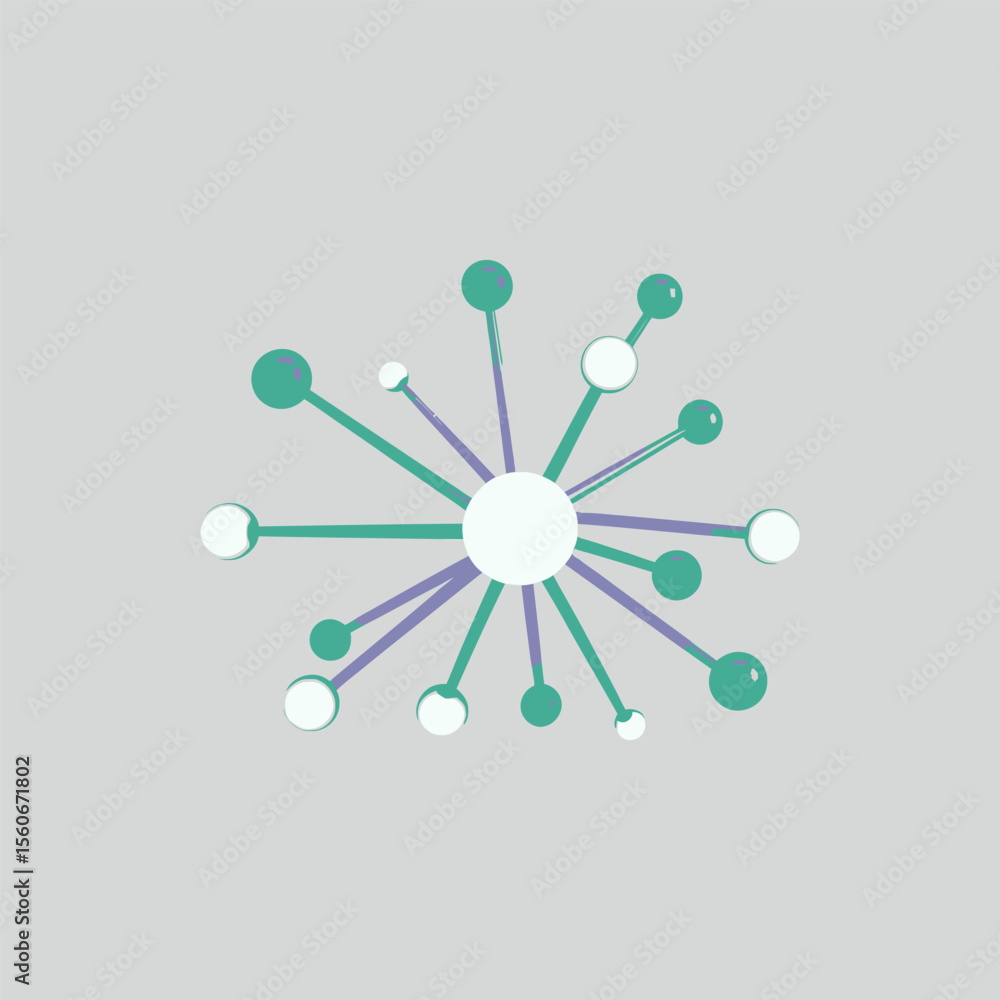 Aufkleber neural network icon vector, modern neural network sign for ai, deep learning, and data processing