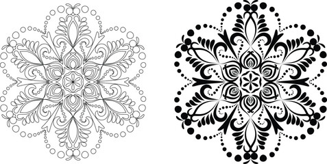 Intricate Mandala Line Art for Coloring