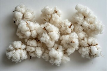 Cotton wool on white background, White cotton balls on a white background.