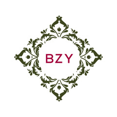 BZY Logo design vector template. 
