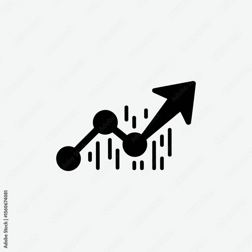 Poster modern flat design predictive analytics icon vector illustration, predictive analytics sign symbol