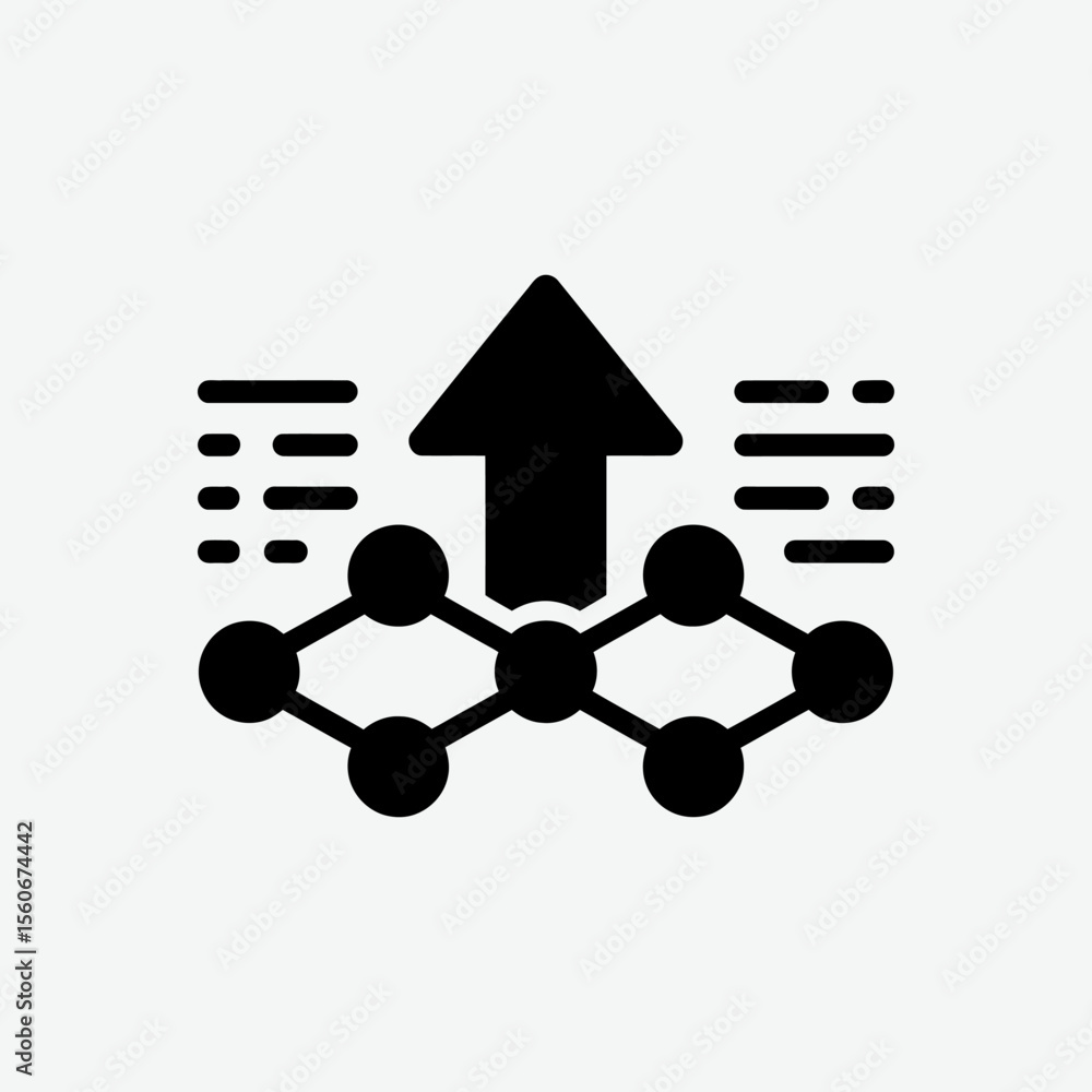 Poster modern flat design predictive analytics icon vector illustration, predictive analytics sign symbol