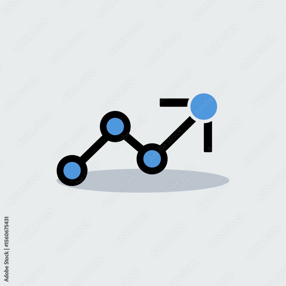Poster modern flat design predictive analytics icon vector illustration, predictive analytics sign symbol
