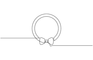 Engagement ring continuous line drawing illustration. One line art of love, Black isolated on white background. Hand drawn vector illustration, Wedding ring line art style vector illustration.
