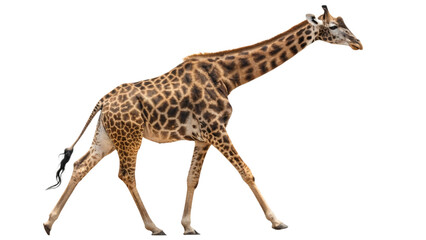 Naklejka premium Giraffe, isolated transparent background