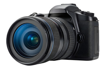 Fototapeta premium Professional digital SLR camera isolated with classic black lens for photography