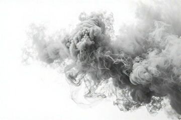 Smoke on white background, White smoke on white background