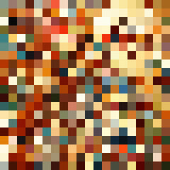 Colorful abstract mosaic background. Pixel effect. Camo and camouflage.