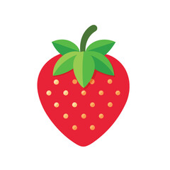 vector icon of strawberry isolated on white background