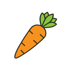 vector illustration of an orange carrot