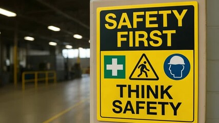 Safety first think safety workplace safety sign caution sign safety precautions hazard awareness safety tips