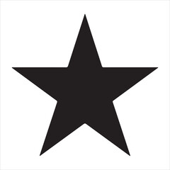 Simple Black Star Vector Graphic On White Background For Design Elements.