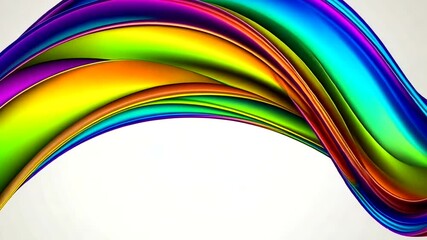 A colorful, flowing line of paint that is bright and vibrant - Powered by Adobe