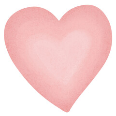 pink heart isolated on white