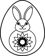 easter bunny with easter egg