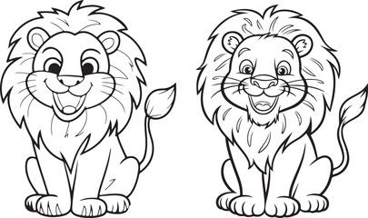 A happy lion vector image