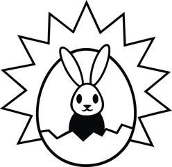 easter bunny with eggs