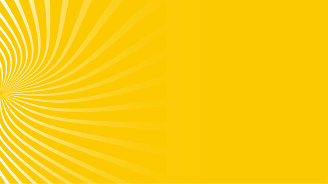 Vibrant yellow swirl pattern with radiating stripes on bright background