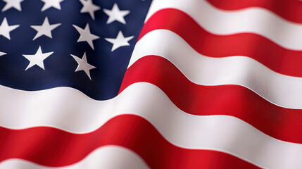 Obraz premium Flag United States of America. A vibrant national emblem representing a powerful nation a symbol of freedom and liberty showcasing its rich history and cultural heritage a proud