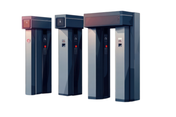 The gate into the future three mysterious portals beckoning with promises of adventures and on transparent background