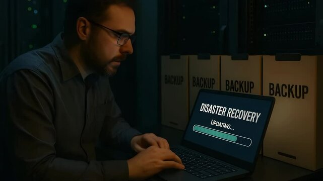 Disaster recovery plan update: ensuring business continuity with backup and system restoration process