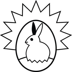 easter bunny with easter eggs