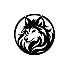 wolf head vector