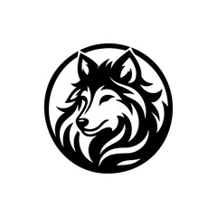 wolf head vector