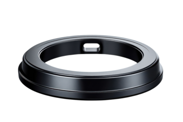 Sleek futuristic metal ring shimmering in the dark promising new tech innovation and mystery on transparent background