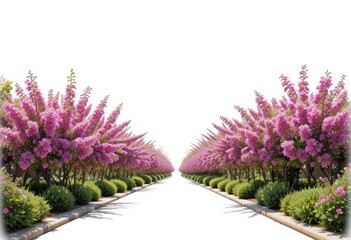 Syringa vulgaris and Nerium oleander frontal street
