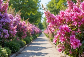 Syringa vulgaris and Nerium oleander frontal street