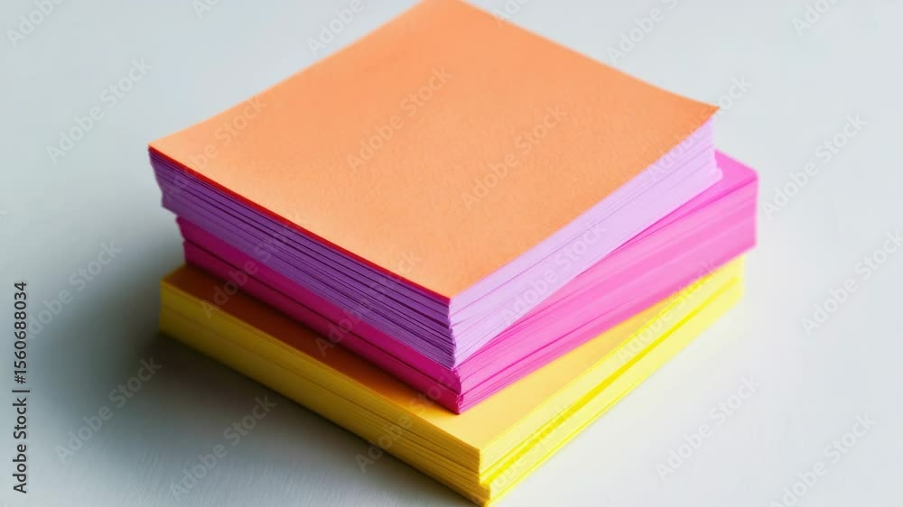 Poster a stack of colorful post-it notes, great for creative projects or office inspiration
