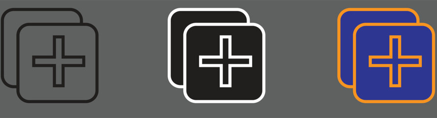 Obraz premium line, solid and flat icons set including healthcare, medical forms, reports, business documents, charts, and security elements with transparent background