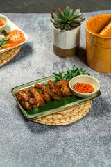 Chicken wing fried spicy indonesian food