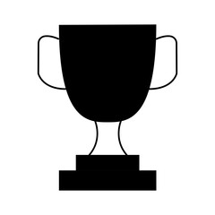 Flat minimalist trophy icon in fill style, vector EPS 10. Represents success, championship, reward, perfect for sports illustrations, achievement badges, leaderboard icons and winner recognition.