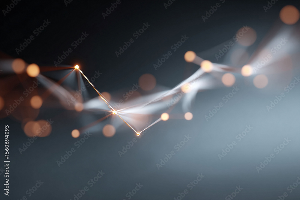 Aufkleber abstract glowing network. conceptual tech background for science, technology or communication. moder
