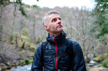 Hiker Finds Peace and Reflection in Nature