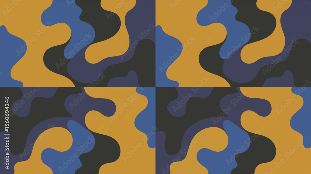 Poster organic shapes abstract pattern vector
