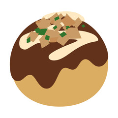 シンプルなたこ焼きのイラスト素材